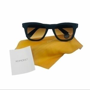 KOMONO sunglasses Allen Black Rubber NEW NWT